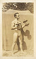 Vintage photograph of a bodybuilder