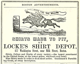 Locke's Shirt Depot, 1857