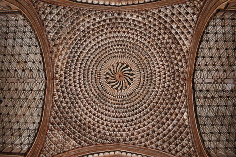 Designs on the interior of the dome