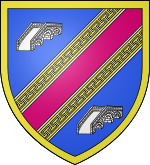 Canting arms of the commune of Magenta, France.