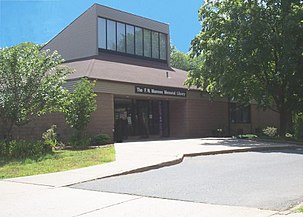 Manross Library, center of Forestville