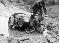 Russland, Motorrad im Schlamm, Frühjahr 1943