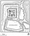 Site plan of the 1330 castle.