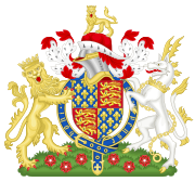 Henry's achievement as king with the old arms of France