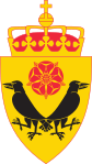 Coat of arms of the Norwegian Intelligence Service with Odins ravens Huginn and Muninn