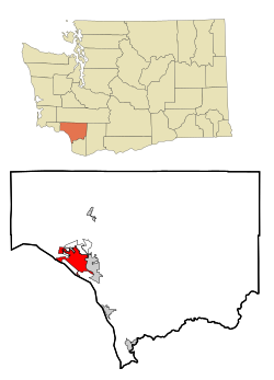 Location of Longview, Washington