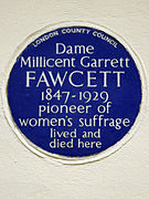 Blue plaque, Gower Street, Bloomsbury