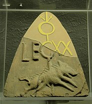 Emblem of the 20th Legion on a roof tile