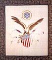 Kuhn's silk embroidery of the coat of arms of the United States.