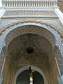 Zellij and muqarnas decoration at the entrance of the Sidi Bu Madyan Mosque in Tlemcen (14th century)