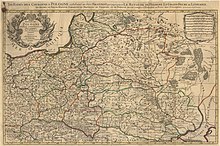 Late 17th century map of the provinces (voivodeships) of the Polish-Lithuanian Commonwealth.