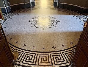 Neoclassical meander border of a floor of the Moon Salon in the Palais Garnier, by Charles Garnier, 1860–1875