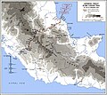 Map of the Japanese advance across the Kokoda Trail in New Guinea during 1942