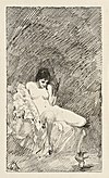 Sitting Naked Woman with Dancing Phallus (1882), ink pen and brush on paper, 30.6 x 18.7 cm