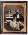 Manuela Ferrer Scarpetta and George Henry Isaacs, the poet's parents, with another of their children.