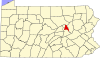 State map highlighting Montour County