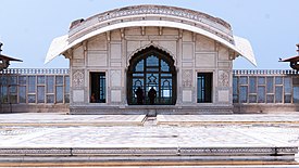 The white marbled Naulakha Pavilion at the Lahore Fort, Pakistan