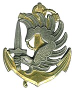 Anchored Winged Armed Dextrochere of French Army Marine Infantry Paratroopers