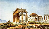 Ruins of the Parthenon (painting by Pierre Peytier)