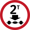 Weight restriction (per axle)