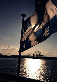 The flag of Quebec, also known as the fleurdelisé