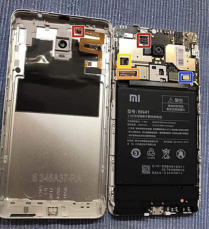 Inside of Redmi Note 4