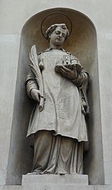 Statue of San Daniele on facade