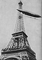 Image 6Santos-Dumont's "Number 6" rounding the Eiffel Tower in the process of winning the Deutsch de la Meurthe Prize, October 1901 (from History of aviation)