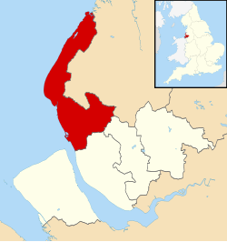 Sefton shown within Merseyside