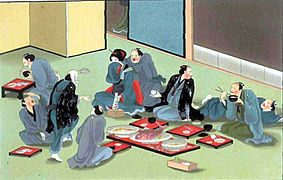Im japanischen Teehaus, Ende der Edo-Zeit (1867)