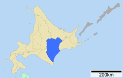 Location of Tokachi Subprefecture