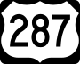 U.S. Highway 287 marker