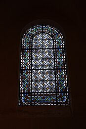 Stained glass in geometric designs