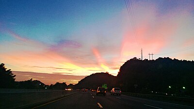 Puerto Rico Highway 22 in Candelaria at dawn