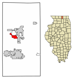 Location of Timberlane in Boone County, Illinois.