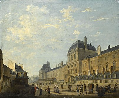 Lemercier's western facade from the former rue Fromenteau, late 18th century