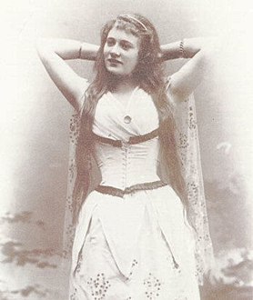 Amanda Nielsen in a corset