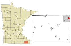 Location of Rushford, Minnesota