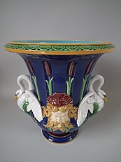 Coloured lead glazes majolica circa 1870