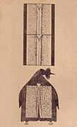 Zuschnitt für einen Muff aus dem Balg eines Haubentauchers (Vogelart), 1895