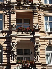 Sculptures and ornaments on the facade