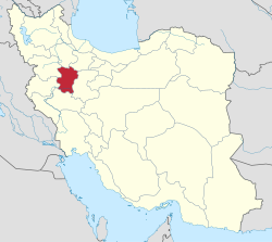 Location of Hamadan Province within Iran