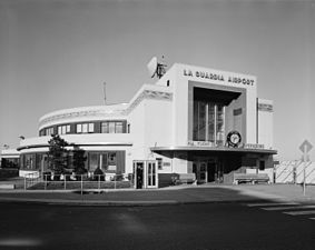 The Marine Air Terminal at LaGuardia Airport (1937) was the New York terminal for the flights of Pan Am Clipper flying boats.