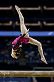 Image 21 Lauren Mitchell Photo: Steven Rasmussen; edit: Keraunoscopia Australian artistic gymnast Lauren Mitchell (b. 1991) performing a layout step-out on the balance beam during the 41st World Artistic Gymnastics Championships in London, United Kingdom, on 14 October 2009; at the Championships, Mitchell won two silver medals, one for the balance beam and another for floor exercises. Since her first medal in 2007, Mitchell has placed in the World Championships, World Cup, and Commonwealth Games, and competed in two Olympic Games. More selected pictures