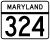 Maryland Route 324 marker