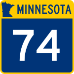 Straßenschild der Minnesota State Route 74