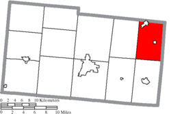 Location of Rush Township in Champaign County