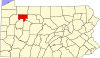 State map highlighting Forest County