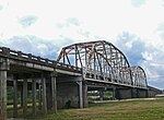 Old San Jacinto River truss bridge in Humble, Texas