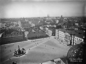 View from the tower of the cathedral towards southwest in 1909